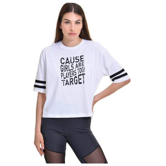 Target Γυναικεία κοντομάνικη μπλούζα Single Jersey Crop Top Players